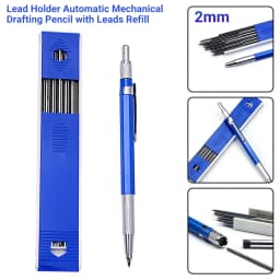 1X 2MM Blue Mechanical Lead holder Clutch Pencil W/ 12 x 2B 2mm Lead
