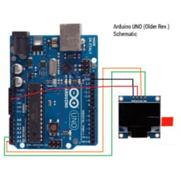 0.96" OLED Display 128x64 I2C SSD1306 for Arduino Uno Mega 2560 BlueYellow/White