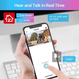 ZOSI 8MP/5MP Dome PoE Camera Outdoor 2-Way Audio Color Night Vision Street Surveillance IP Camera Smart Human Vehicle Detection