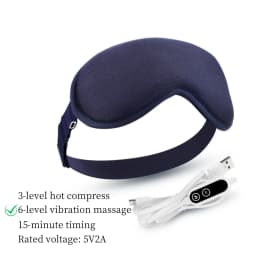 3D Eye Massager 5 Vibration 3 levels Temperature Heating Sleep Mask for Office Travel Reduce Dark Circles Eye Fatigue Eye Shade