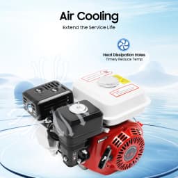 212CC 4-Stroke Gasolin Engine 7.5HP 3600RPM Low Fuel Consumption Quiet Go-Kart Engine with 0.95 Gallon Fuel Tank