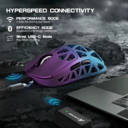ATTACK SHARK R2 tri-mode programmable mouse, ultra-light magnesium alloy, PAW3950 42000 DPI optical sensor, 8000Hz polling rate