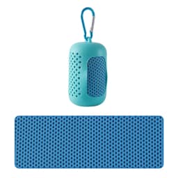 Portable Circular Silicone Wrapped Cold Towel Cooling Towel Quick Drying Polyester Fiber Towels Beach Accessories Sport Fitness