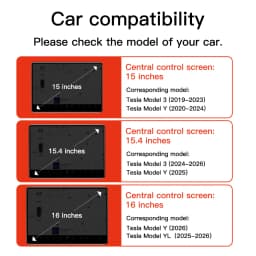 YZ For Tesla Model 3 Y/YL Highland Juniper 2021-2026 TPU Protective Trim Cover Central Control Navigation Screen Protector