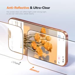 Baseus Tempered Glass for iPhone 17 16 15 14 13 12 Pro Max Screen Protector HD With Cleaning Kit Anti Peeping Dust-proof Glass