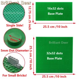 32x32 32x16 Dots Classic Building Blocks Base Plate MOC DIY Small Size Bricks Baseplate Parts for City Figures Collectors Toys