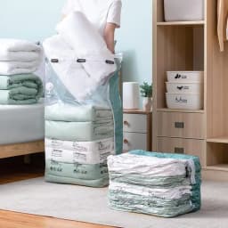 No Need Pump Vacuum Bags Large Plastic Storage Bags for Storing Clothes Blankets Compression Empty Bag Covers Travel Accessories