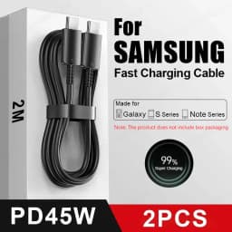 1/2PCS 25W/45W USB C Cable For Samsung Galaxy S23 S24 S25 S26 Ultra Note 10 20 A53 A54 Super Fast Charging USB Type C Data Cable