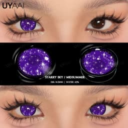 UYAAI 1 Pair Cosplay White Colored Contact Lenses Black Lenses Halloween Beauty Makeup Lens Vampire Red Lenses Anime Colorcon