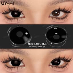 UYAAI 1 Pair Cosplay White Colored Contact Lenses Black Lenses Halloween Beauty Makeup Lens Vampire Red Lenses Anime Colorcon