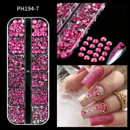 12Grids Mini Caviar Beads Nail Art Decorations Metal Gold/Silver Micro Ball Nail Charms Magnetic Pen 0.5~3mm Ball Nail Jewelry