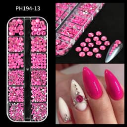 12Grids Mini Caviar Beads Nail Art Decorations Metal Gold/Silver Micro Ball Nail Charms Magnetic Pen 0.5~3mm Ball Nail Jewelry