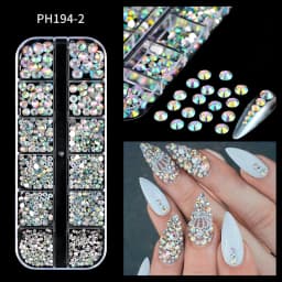 12Grids Mini Caviar Beads Nail Art Decorations Metal Gold/Silver Micro Ball Nail Charms Magnetic Pen 0.5~3mm Ball Nail Jewelry