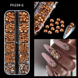 12Grids Mini Caviar Beads Nail Art Decorations Metal Gold/Silver Micro Ball Nail Charms Magnetic Pen 0.5~3mm Ball Nail Jewelry