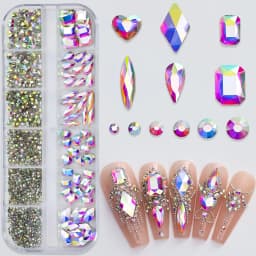 12Grids Mini Caviar Beads Nail Art Decorations Metal Gold/Silver Micro Ball Nail Charms Magnetic Pen 0.5~3mm Ball Nail Jewelry