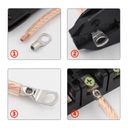 SC Type Wire Nose Terminal SC6 SC10 SC16 SC25 SC35 Bare Copper Battery Block Lugs Hole ID6/8/10/12mm Crimp Wire Connector