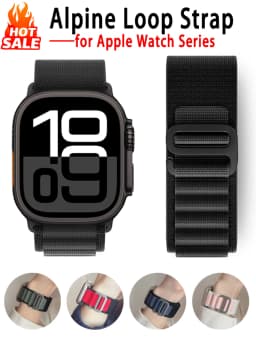 Alpine Loop Strap for Apple Watch Ultra 4 3 2 Band 49mm 46mm 45mm 44mm 42mm 41mm 40mm Bracelet iWatch Series 12 11 10 SE 9 8 7 6