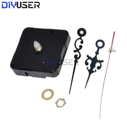 DIYUSER HQ3268 Professional And Practical Quartz Wall Clock Movement Mechanism DIY Repair Tool Parts Kit with Red Hands