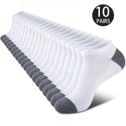 5/10-Pack Unisex Comfort-Fit Ankle Socks For All, Breathable & Lightweight - Ideal For Sports & Daily Wear
