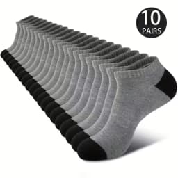 5/10-Pack Unisex Comfort-Fit Ankle Socks For All, Breathable & Lightweight - Ideal For Sports & Daily Wear