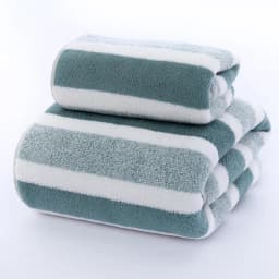 Striped Pattern Towel Set Soft Face Towel Bath Towel Quick Drying Absorbent Towels For Bathroom