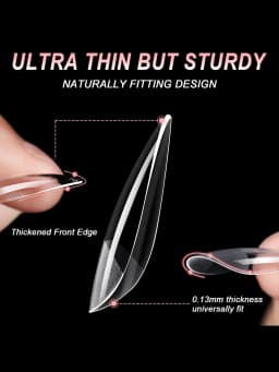 100/320/600Pcs Short Almond Nail Tips Soft Gel Nail Tips Full Cover False Nail Tips For Acrylic Nails Salon Home Press On Nails