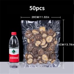 50pcs Vacuum Sealer Bags, Disposable Airtight Compression Bag, Transparent Food Packaging Bag, For Meat,Fruit And Vegetable