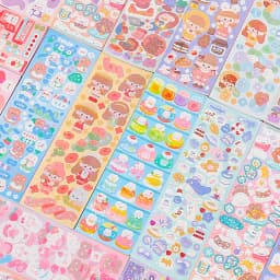Kawaii Stickers for Kids Cute Stationary Aesthetic Diary Decoration Art Supplies Stickers for Scrapbooking Lot Korean Paper Desk