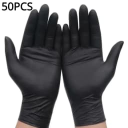 100/50/20PCS Black Nitrile Gloves Thickened Disposable Gloves for Cleaning Hairdressing Waterproof Dishwashing Tattoo Gloves