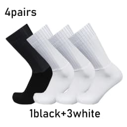 Socks 4pairs/set Aero Pure Color Cycling Silicone Sports Non-slip Pro Racing Bicycle Socks Summer Cool Calcetines Ciclismo