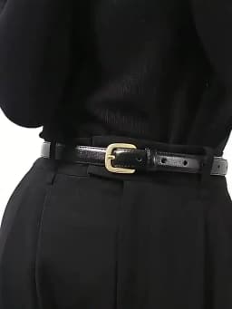 Belt Summer Brown Belt with Fine Matching Western Pants Simple and Versatile Belt 2024 New Fashion Decoration