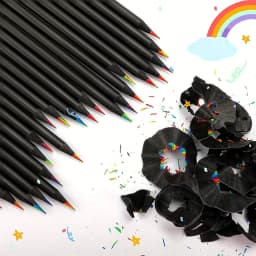12/24/36/48Pcs 7 Colors Rainbow Pencils 3.3mm Colored Pencils For Art Drawing Coloring Halloween Thanksgiving Gift