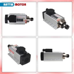 【EU】 2.2KW ER20 High Speed Square Air Cooled Cooling spindle motor Woodworking CNC Router Milling Kit + Inverter VFD