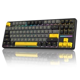 ATTACK SHARK X87 Wireless Mechanical Keyboard, Tri Mode-BT/2.4G/Wired, Hot-swappable Linear Switch, Side-printed PBT Keycap, RGB