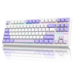 ATTACK SHARK X87 Wireless Mechanical Keyboard, Tri Mode-BT/2.4G/Wired, Hot-swappable Linear Switch, Side-printed PBT Keycap, RGB