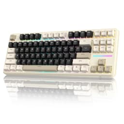 ATTACK SHARK X87 Wireless Mechanical Keyboard, Tri Mode-BT/2.4G/Wired, Hot-swappable Linear Switch, Side-printed PBT Keycap, RGB