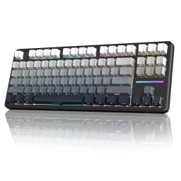 ATTACK SHARK X87 Wireless Mechanical Keyboard, Tri Mode-BT/2.4G/Wired, Hot-swappable Linear Switch, Side-printed PBT Keycap, RGB