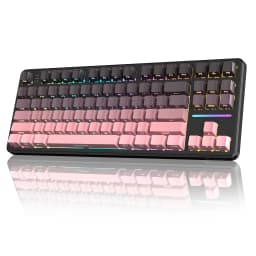 ATTACK SHARK X87 Wireless Mechanical Keyboard, Tri Mode-BT/2.4G/Wired, Hot-swappable Linear Switch, Side-printed PBT Keycap, RGB