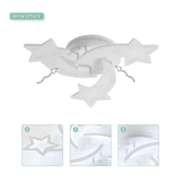 LED Ceiling Lamp, Modern 40 W 4500 LM, White Acrylic Ceiling Light for Living Room, Bedroom, Kitchen Cool White Light 6500 K [En