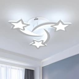 LED Ceiling Lamp, Modern 40 W 4500 LM, White Acrylic Ceiling Light for Living Room, Bedroom, Kitchen Cool White Light 6500 K [En