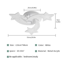 LED Ceiling Lamp, Modern 40 W 4500 LM, White Acrylic Ceiling Light for Living Room, Bedroom, Kitchen Cool White Light 6500 K [En