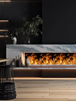 Realistic 3D multi-color flame, intelligent atomization fireplace, TuYA APP control, electric steam electric fireplace, adjustab