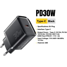 Essager Mini 30W Type C Charger PD QC3.0 Fast Type C Charger For iPhone 16 15 14 13 Pro Samsung S25 Xiaomi iPad Travel Adapter