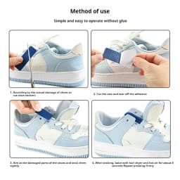 6pcs Sports Shoe Patches for Damaged Side Edges Inner Lining & Heel Wear - Shoe Repair Stickers for Extended Footwear Life