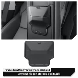 LUCKEASY for Tesla Model 3 Highland/Model Y Juniper 2025 2026 Car Armrest Box Hidden Storage Box Center Console Storage Case