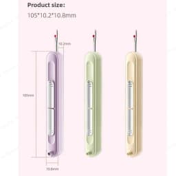 2 In 1 Needle Threader and Seam Ripper Tool Multifunctional Sewing Thread Remover Cross Stitch Crafting Accessories Easy Use