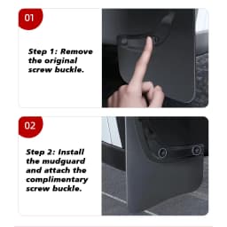 TESY Mud Flaps For Tesla New Model Y 2025 Launch Juniper  No Drilling/Tape Splash Guards Fenders Mudguards Mudflaps
