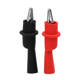 2pcs Alligator Clips Test Clip Clamp Set Red Black Wire Tips 10A 1000V Multimeter Tester Probes for AC DC Power Measurement