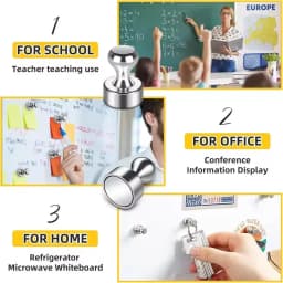 50/1Pcs Metal Strong Magnetic Pushpins Magnets Pin Whiteboard Fridge Thumbtack Power Magnet Sheets Push Pins for Office School