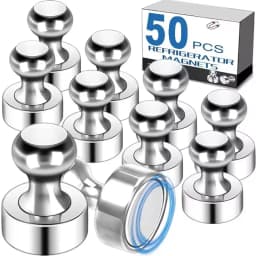 50/1Pcs Metal Strong Magnetic Pushpins Magnets Pin Whiteboard Fridge Thumbtack Power Magnet Sheets Push Pins for Office School